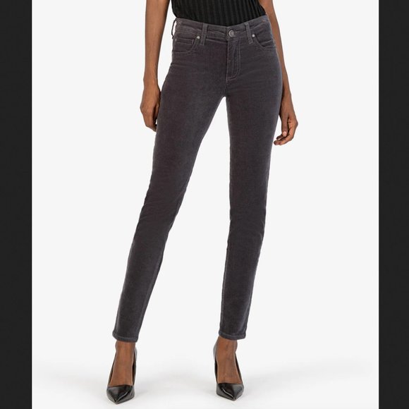 Kut from the Kloth Diana Corduroy Relaxed Fit Skinny Jeans In Pebble Siz… - Picture 1 of 14